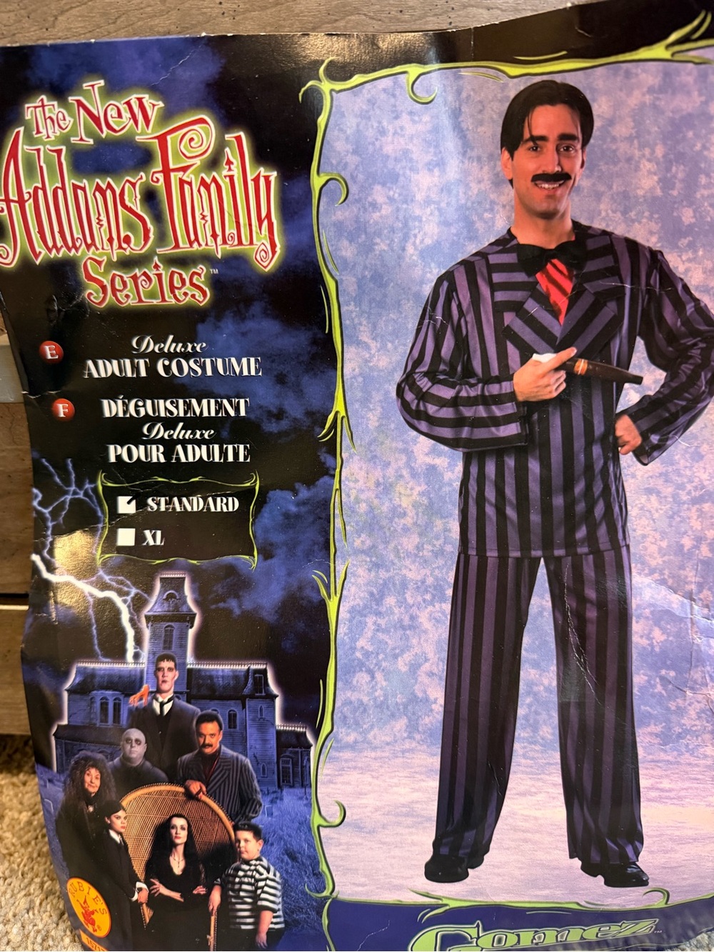 The Addams Family Men's Purple & Black Striped Gomez Costume - Deluxe